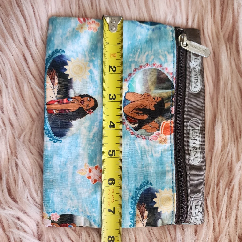 Lesportsac Disney Moana zippered pouch makeup cosmetic bag Wave Reader